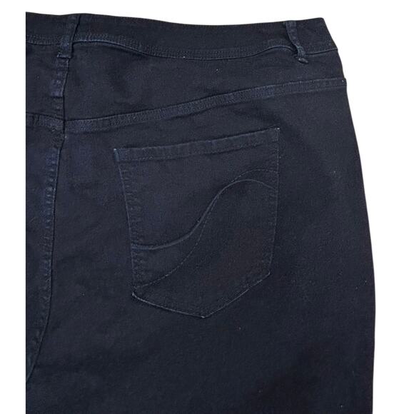 Lane Bryant Genius Fit Skinny Jeans Black Size 28 Long Plus Stretch High Rise - Picture 3 of 6